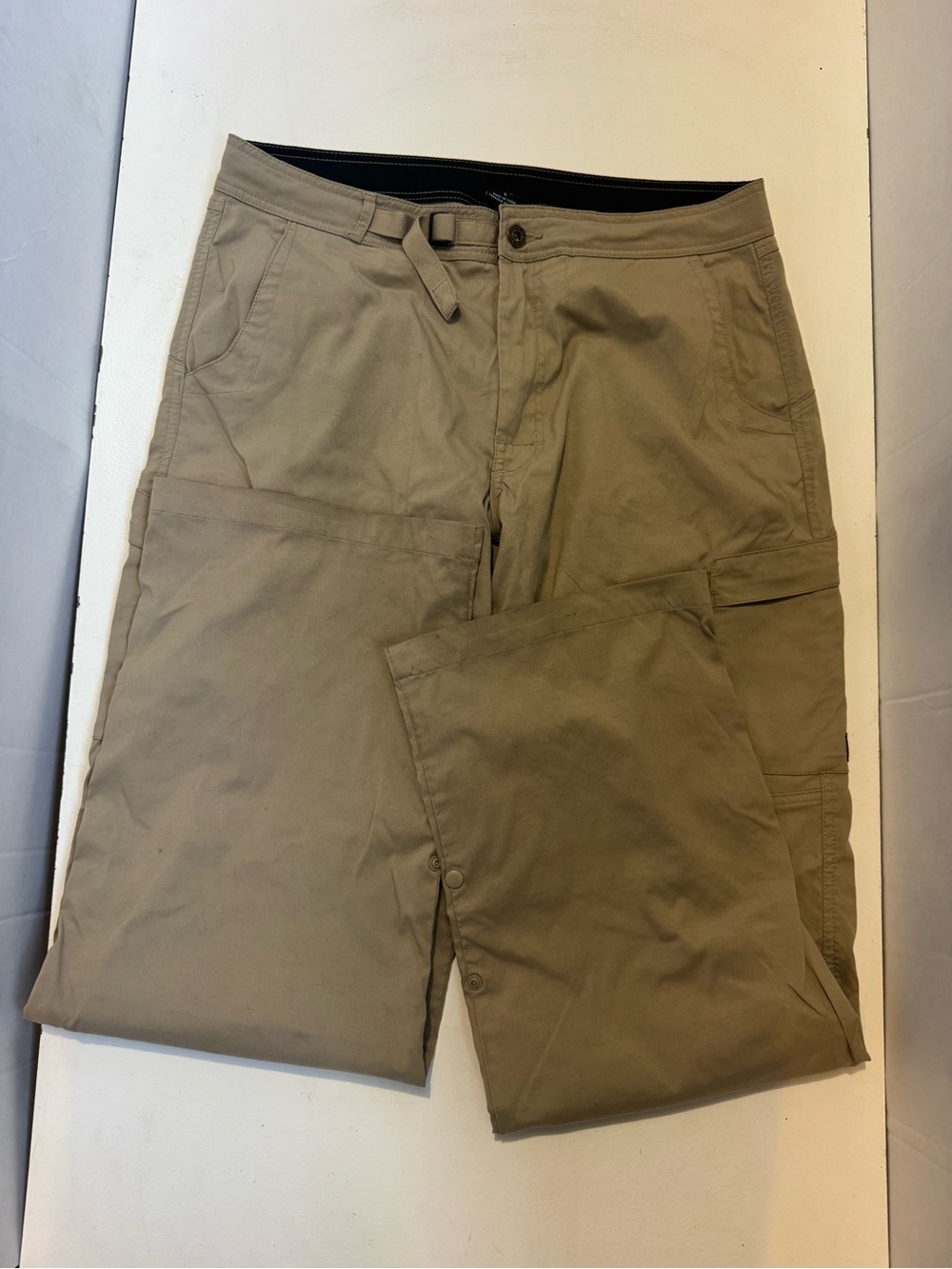 Prana Stretch Zion Pants Mens LargeKhaki Hiking Cargo Outdoor